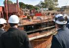 El Subsecretario de Puertos, Vías Navegables y Marina Mercante recorrió los diques de Puerto Belgrano