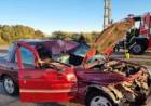 Un automóvil chocó contra la parte trasera de un camión en la rotonda de El Triángulo de ruta 3