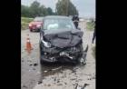 Una familia Puntaltense fue protagonista de un accidente de tránsito en la rotonda de Grümbein