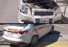 Accidente de tránsito entre un auto y un remis
