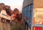 Un camión volcó en ruta 3 a pocos kilómetros de Bajo Hondo