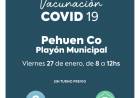 Este viernes, el Municipio de Coronel Rosales aplicará vacunas contra Covid 19 en Pehuen Co