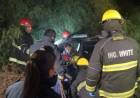 Una persona herida tras un despiste y choque en la autopista en cercanías a Grünbein