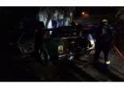Bomberos Voluntarios acudieron al incendio de un automotor