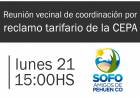 Este lunes habrá una reunión de coordinación en la SOFO de Pehuen Co
