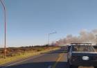 Gran incendio forestal generó el corte por unas horas de la ruta 229