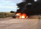 Pérdidas totales en el incendio de un auto en ruta 249