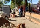 Continuan las obras del paredón del Jardín 902 y la Escuela 22