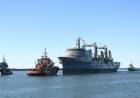 El buque logístico ARA “Patagonia” regresó a la Base Naval Puerto Belgrano