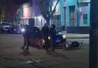 Una motociclista herida en un accidente de tránsito en la esquina de Urquiza y Brown