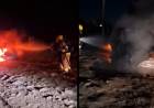Una mujer y su hijo fueron derivados al hospital tras el incendio de un auto