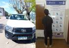 Un hombre fue aprehendido tras dañar una camioneta de ABSA 