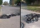 Vecinos cansados de desbordes cloacales, cortaron calle con quema de neumáticos