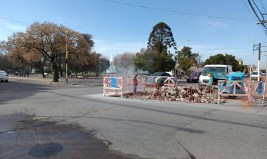 Se realizó un corte de media calzada en Brown y Rivadavia