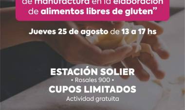 Se brindará una charla informativa para la elaboración de alimentos sin gluten