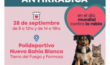 El miércoles 28 se llevará a cabo una nueva campaña de vacunación antirrábica 