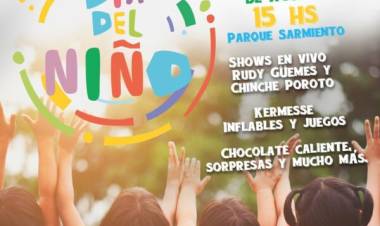 El Municipio de Coronel Rosales festejará el Día del Niño este domingo en el parque Sarmiento