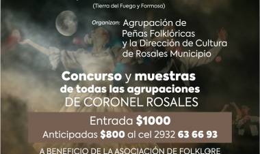 Este sábado habrá una nueva edición del festival folklórico “Bajo el cielo rosaleño” en el Polideportivo Islas Malvinas“ 