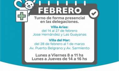 Cronograma del Quirófano Veterinario Móvil para este mes de febrero 2024