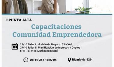Se realizarán capacitaciones para Emprendedores en el Marco del Programa Municipal de Acompañamiento
