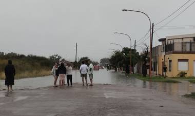 En pocas horas llovió la mitad de lo que llueve en todo un año en Punta Alta