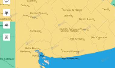 Alerta amarillo por lluvias para la tarde del domingo y la mañana del lunes en Coronel Rosales