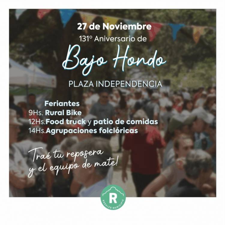 Bajo Hondo celebrará su 131 aniversario con una fiesta en su Plaza Independencia 