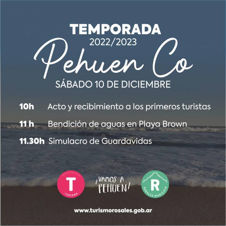 Este sábado comienza la temporada estival en Pehuen Co 