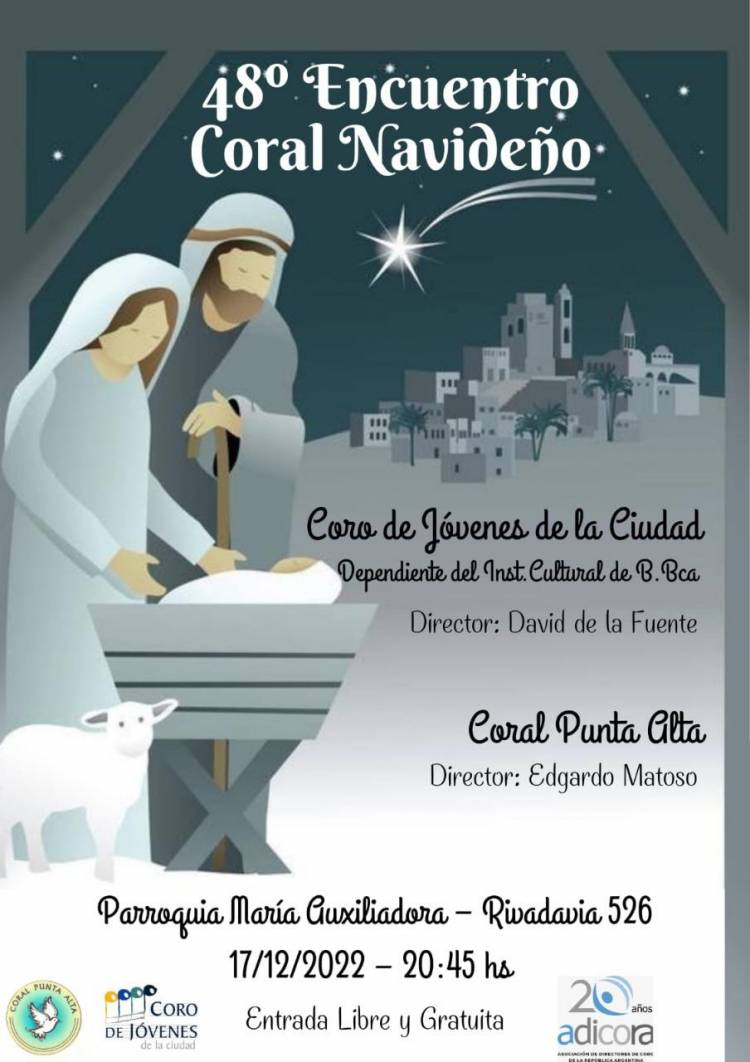 Se realizará una nueva edición del tradicional Concierto Navideño en Punta Alta