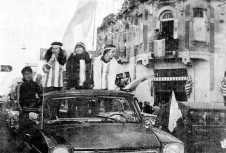Así celebraba Punta Alta el primer título mundial de Fútbol de la Selección Argentina