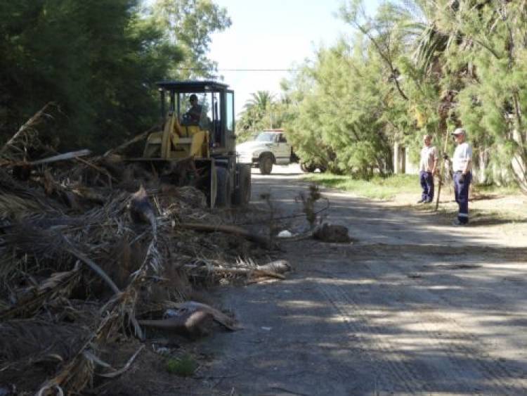 El Municipio continúa los trabajos de limpieza y protección costera en Villa del Mar 