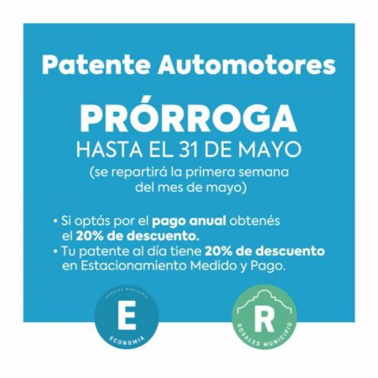 Las facturas municipales de automotores se repartirán los primeros días de mayo y vencerán el 31-05