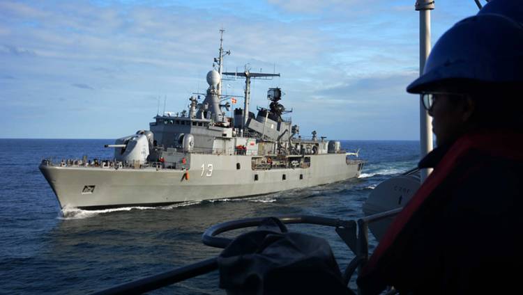 Unidades de la Flota de Mar efectuaron actividades de adiestramiento en el mar