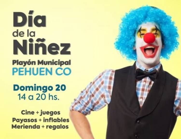 Este domingo Pehuen Co festeja el Día de la Niñez en el Playon Municipal  