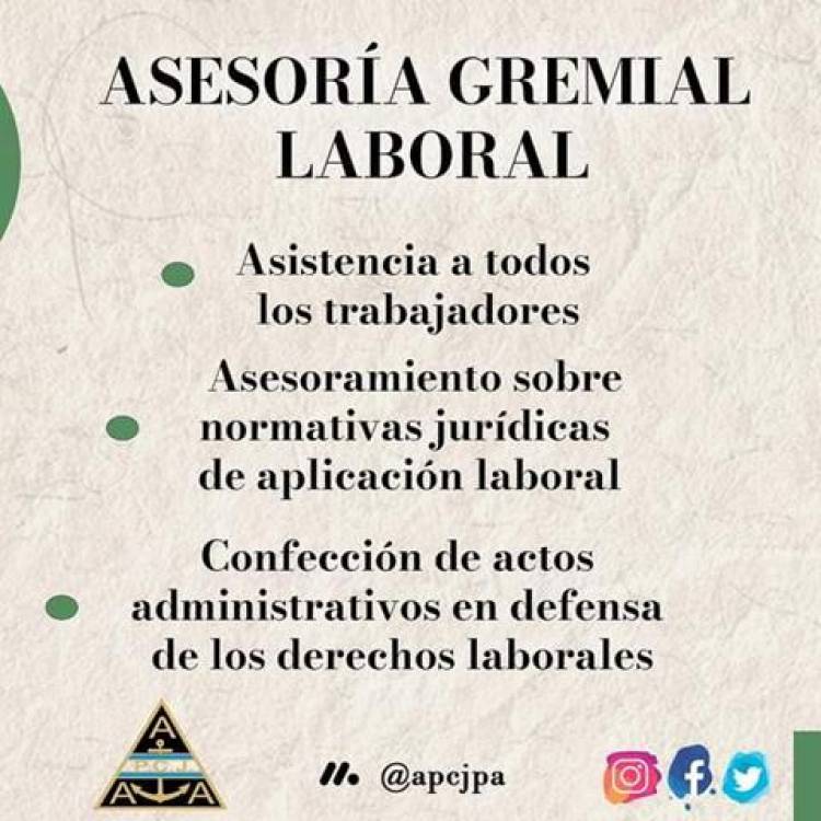 APCJ: Secretaria Asuntos Laborales y Asesoría Jurídica Laboral y Previsional
