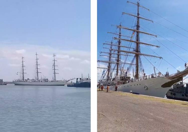 La Fragata ARA Libertad ya se encuentra en la Base Naval Puerto Belgrano