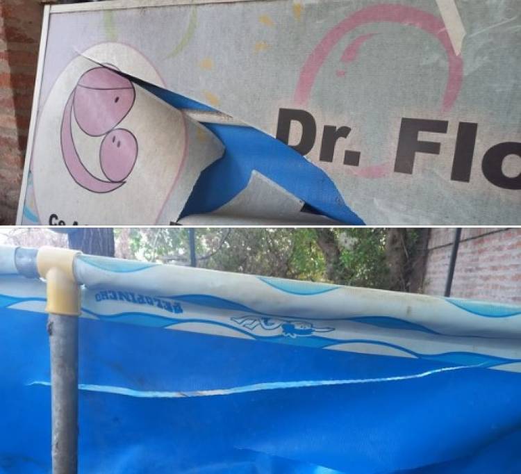 Vándalizaron un arenero en el Centro de Atención Temprana