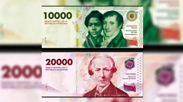 El nuevo billete de $10.000 comenzará a circular en mayo y el de $20.000 a fin de año