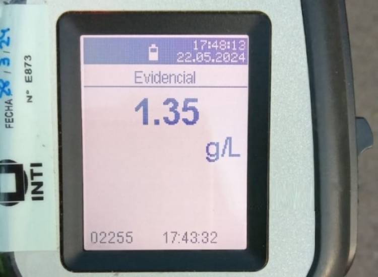Alcoholemia positiva para un motociclista