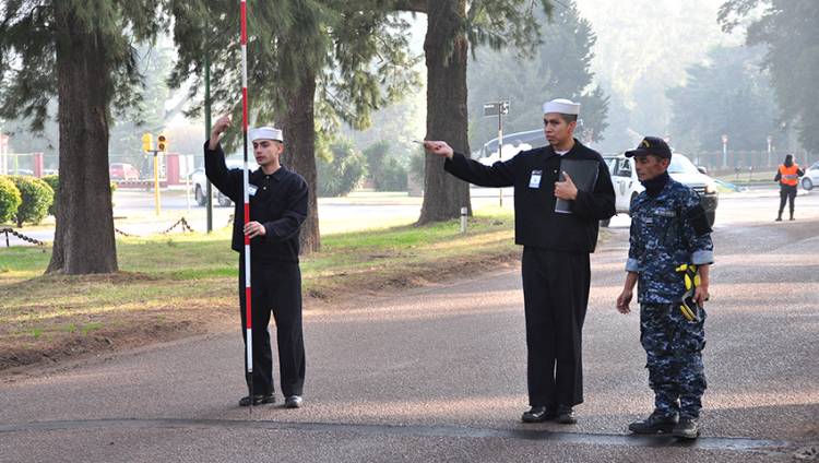 Se realizaron trabajos de señalización en la Base Naval Puerto Belgrano