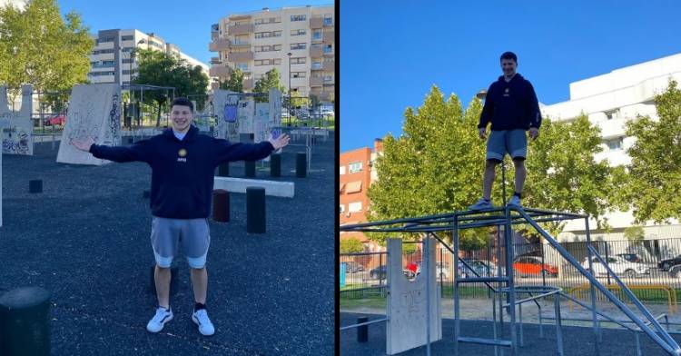 El Puntaltense Santino Giménez arranca su participación en el Mundial de Parkour 2024