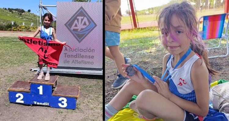 La joven puntaltense Jana Sequeiros fue medalla de oro en el Torneo Provincial de Atletismo U-12 disputado en Tandil