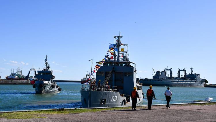 El multipropósito ARA “Punta Alta” regresó a la Base Naval Puerto Belgrano