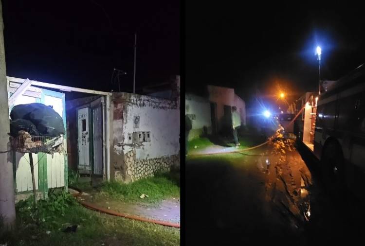 Bomberos Voluntarios acudieron al incendio de una vivienda en Maipu al 700