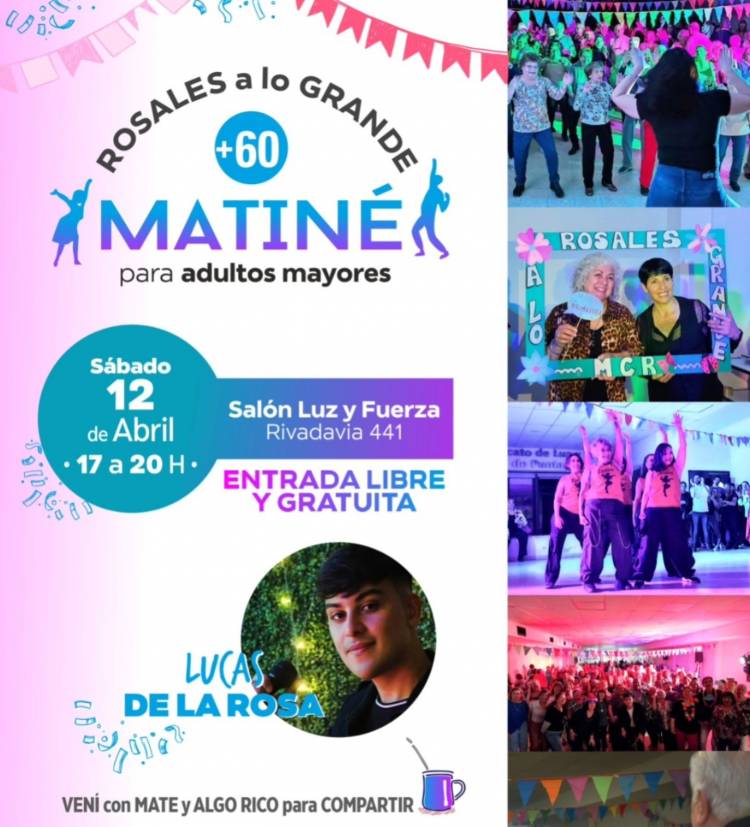 Este sábado se llevará a cabo una nueva Matiné para adultos mayores