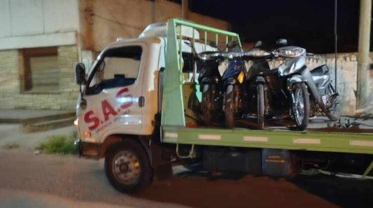Se secuestraron motos en un operativo de control