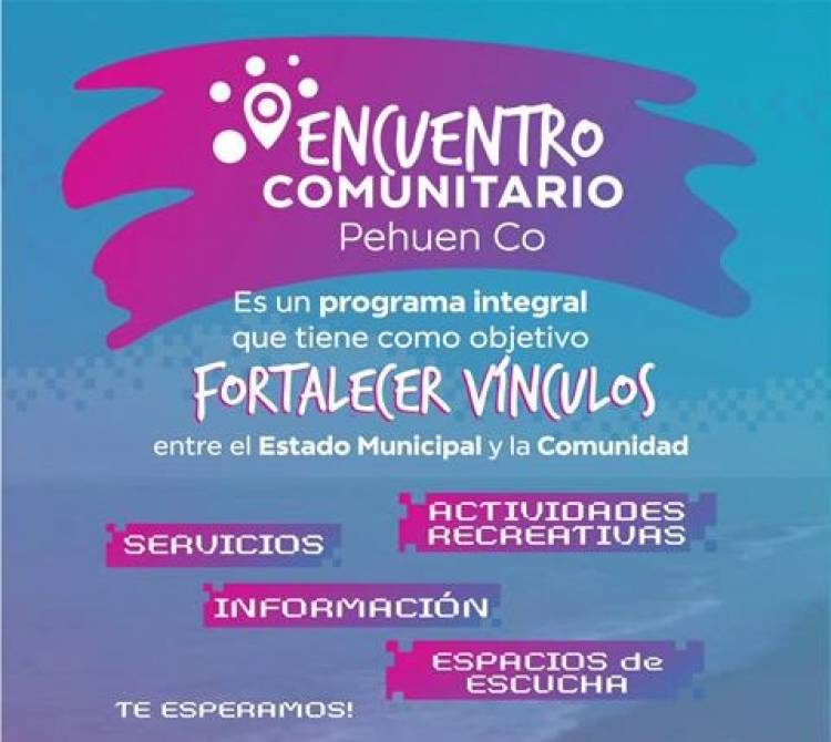 El Municipio de Coronel Rosales realizará un Encuentro Comunitario en Pehuen Co