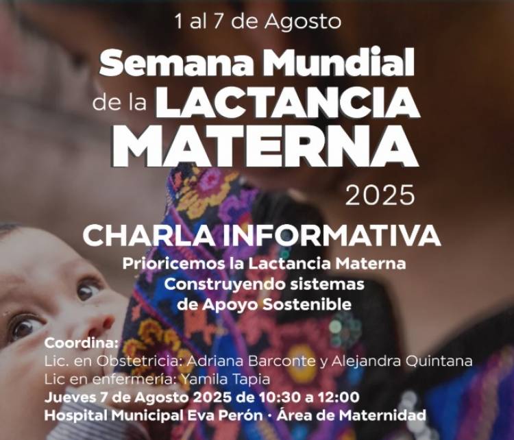 Charla informativa por la Semana Mundial de la Lactancia Materna en el Hospital Municipal