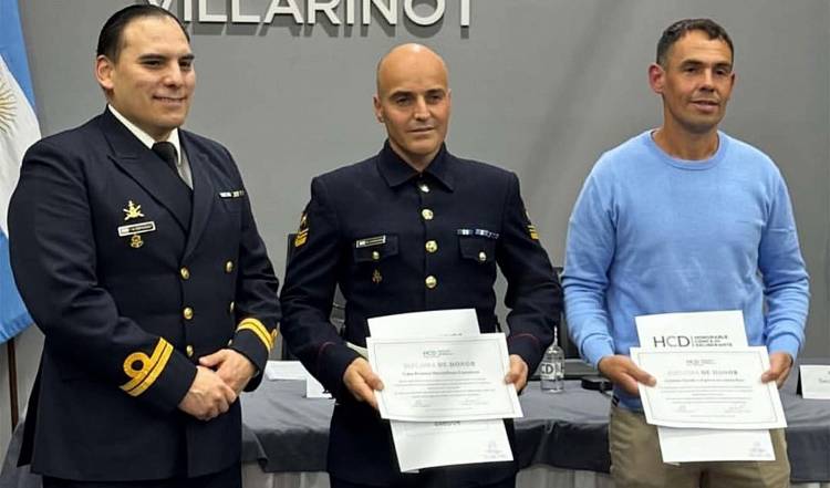 Reconocieron en Villarino a dos efectivos de la Armada Argentina
